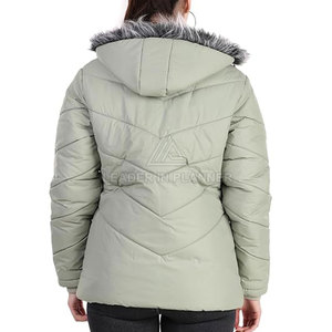 เสื้อแจ็คเก็ตพัฟเฟอร์ผู้หญิงแบบถักสำหรับฤดูหนาว ขายดีที่สุด ระบายอากาศได้ดี ผลิตจากไนลอนและโพลีเอสเตอร์ รับสั่งทำตามแบบ มีจำหน่ายแล้ว - Product Image 2