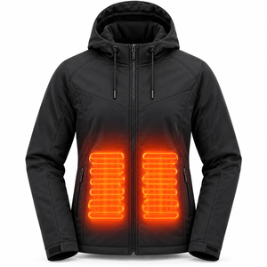 Custom USB Heated <b>Jacket</b> Battery Powered <b>Smart</b> Temperature Control Winter Outdoor Hooded <b>Jacket</b> Men <b>Women</b> OEM - Product Image 1