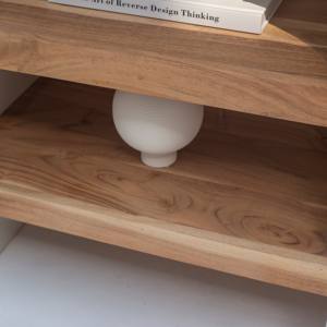 Console de présentation en bois Vandana Sierra Optima, mobilier d'appoint moderne minimaliste en bois massif - Product Image 5