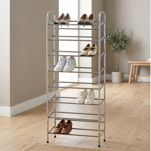 Modern Portable 8-Tier DIY Metal Shoe Rack Simple Home Furniture for Entry - Product Image 5