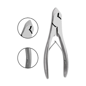 New Double Spring Nail Pliers 12cm Autoclavable Stainless Steel Sharp Cutting 15mm Podiatry Finger Toenail Clippers OEM <b>by</b> KKZ - Product Image 1