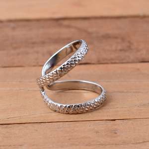 SHYAM JEWELRS Anillo de Lujo Ajustable de Plata de Ley 925 para Artritis, Soporte de Cuello de Cisne con Textura Floral para Articulaciones DIP PIP EDS - Product Image 2