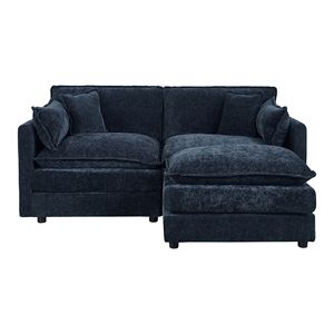 Collezione 2187 Due Chaise Longue Blu con Poggiapiedi - Product Image 1