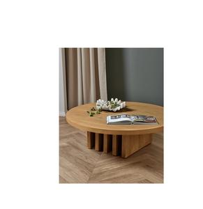 Table basse en bois aux tons chauds conçue pour compléter le mobilier de salon grâce à la beauté du bois naturel - Product Image 1