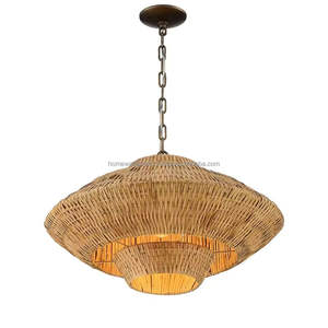 Handwoven <b>rattan</b> <b>lamp</b> <b>shades</b> for warm ambient lighting and interior decor offered to OEM buyers crafted from natural <b>rattan</b> - Product Image 3