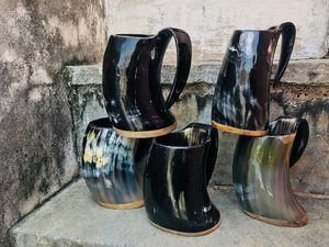 Mug élégant et écologique en corne classique avec poignée, pour hôtels et usage domestique – Mug premium au grain distinctif - Product Image 3