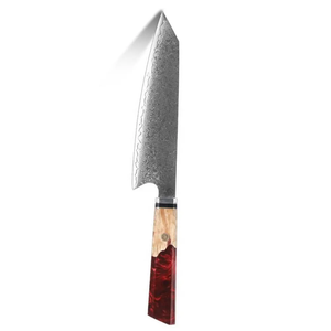 Damascus Steel 67-Layer Knife Set 5 Piece Resin Handle Handmade Sharp Sustainable Chef Knives Ambidextrous Straight Edge - Product Image 3