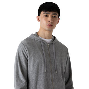 Sudadera con Capucha 100% Algodón Grueso para Hombre, Estilo Urbano de Invierno, Personalizada con Bordado, Diseño de Felpa, Estampado Liso Teñido - Product Image 2