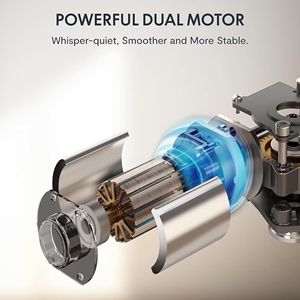 Scrivania Elettrica Regolabile a Doppio Motore con Altezza a 3 Livelli, Postazione di Lavoro per Casa e Ufficio, Piano del Tavolo in Due Pezzi, Opzione Seduta/In Piedi - Product Image 4