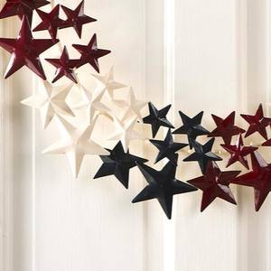 Couronne d'étoiles patriotiques modernes en métal, décoration murale aux couleurs du drapeau américain, pour l'extérieur, le jardin, la porte, pour la maison, ornement décoratif pour l'Europe - Product Image 6