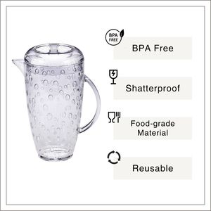 [Holar] Taiwan Made 63oz Large Capacity Bubble Textured Plastic Water Pitcher for Restaurants Weddings Catering - Product Image 2