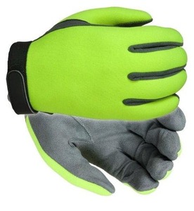 Guantes de Seguridad UltraVIZ de Aramida de Alta Visibilidad Color Lima, Anticorte, Antideslizantes y Resistentes al Calor para Control de Tráfico - Product Image 3