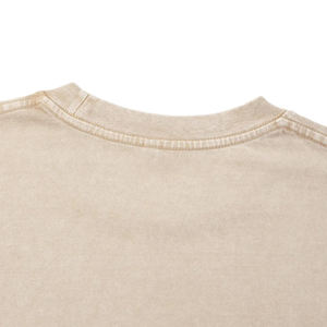 เสื้อยืดผู้ชายคุณภาพพรีเมียม ผ้าคอตตอนหนา ทรงโอเวอร์ไซส์ สไตล์สตรีทแวร์ ลวดลายย้อมสีแบบแอซิดวอช รับผลิตเสื้อยืดพร้อมโลโก้ตามสั่ง ผู้ผลิต OEM/ODM - Product Image 4