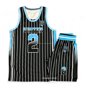 Conjunto de 2 Piezas de Camisetas de Baloncesto para Adultos, Unisex, Ropa Deportiva para Exteriores, Uniforme de Baloncesto sin Mangas, 100% Poliéster de Secado Rápido - Product Image 2