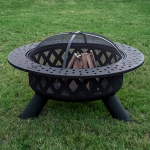 Brasero extérieur au design moderne, en métal, pour barbecue et jardin, qualité supérieure, revêtement noir, au prix le plus bas, provenance Inde. - Product Image 1