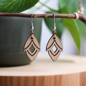 Pendientes de Madera Hipoalergénicos, Pendientes de Madera Amigables con la Piel, Pendientes de Madera de Color Sólido, Uso Comercial al por Mayor de Fábrica Personalizada - Product Image 5