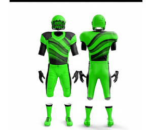 Uniforme d'équipe personnalisé de football américain professionnel |   Ensemble de football avec maillot et pantalon |   Vêtements de sport en polyester respirant - Product Image 4