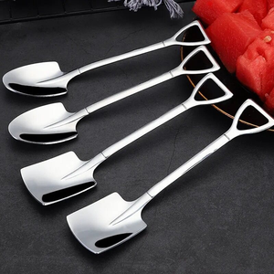 Mirror Polished Long Handle 4-Piece Eco-Friendly Stainless Steel Spoon Set for Wedding Tea Dessert Tableware 30mL Capacity - Product Image 4
