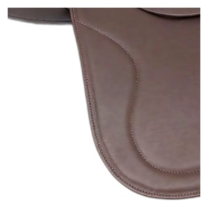 Silla de Doma Inglesa de Cuero Marrón con Armazón de Madera Tamaño Completo - Product Image 4
