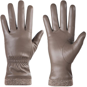 Gants de sécurité en cuir résistants à la chaleur, texture texturée, poignet entièrement renforcé, protection anti-chaleur durable, poignet rouge, usage général - Product Image 5