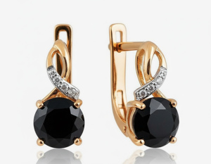 Boucles d'oreilles pendantes en argent 925 plaqué or 18 carats avec accent en moissanite, bijoux classiques pour femmes - Product Image 1