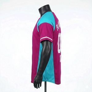 Camiseta de béisbol de diseño único hecha en fábrica, con logo personalizado impreso, para unisex, hecha en Pakistán. - Product Image 3