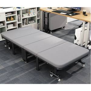 Lit d'appoint pliant robuste en métal, moderne et écologique, avec roulettes, portable, gain de place, cadre en acier, lit temporaire - Product Image 5