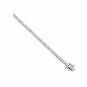 Bracelet tennis en or massif 9K 10K 14K 18K avec diamants de laboratoire ronds brillants certifiés IGI – Élégant cadeau de mariage en gros - Product Image 5