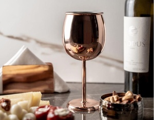 multipurpose copper <b>wine</b> <b>goblet</b> juice serving copper glass water serving copper <b>goblet</b> cocktail serving copper glass mocktail - Product Image 2