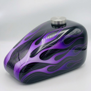 Heavy-<b>Wall</b> Aluminium Bike Fuel Tank Cremation Urn Solid Thick-Gauge Metal Biker <b>Memorial</b> Urn with Precision Threaded Lid - Product Image 1