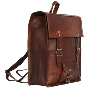 Винтажный рюкзак для ноутбука, сумка, школьный рюкзак ручной работы из натуральной кожи ODM, коричневый Повседневный Рюкзак, легкий размер на заказ