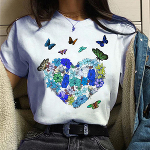 Nueva Camiseta Casual de Alta Calidad para Mujer, Corte Cuadrado, Manga Corta, Tendencia de Moda, Color Sólido, Cuello Redondo, Tela Jersey Estampada - Product Image 3