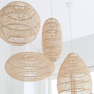 Abat-jour en rotin fait main sur mesure, couverture de luminaire tissée naturelle, vente en gros, fabricant vietnamien - Product Image 5