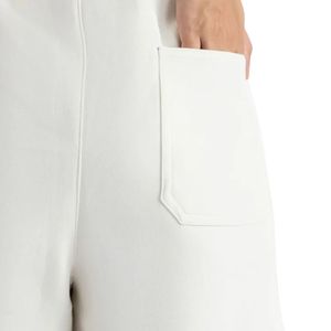 <b>Women's</b> White <b>Harem</b> <b>Pants</b> High Waist Loose Fit Full Length Casual Cotton Embroidery Logo Solid - Product Image 5