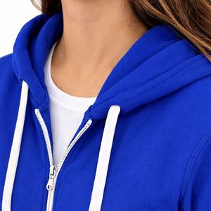 Women Classic Full Zip Hoodie Long <b>Jacket</b> Casual Winter Warm Fleece Hooded Sweatshirt Comfortable Daily Wear Durable Stitching - Product Image 4