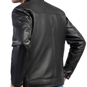 Wholesale <b>Leather</b> <b>Jacket</b> for Sale Cheap Price High Quality <b>Mens</b> Womens Fashion Outerwear Custom Design Factory Direct Supplier - Product Image 4
