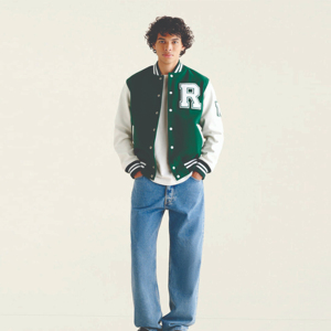 Chaquetas Varsity con Capucha para Hombre de Alta Calidad, 100% Lana, Mangas de Lona, Impermeables, Resistentes al Viento, Antibacterianas y Transpirables - Product Image 2