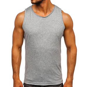 High Quality Custom Blank Round Neck Stone Acid Wash <b>Cropped</b> Boxy Vest Cut Off Sleeveless T-shirt tank <b>Top</b> <b>Men</b> - Product Image 4