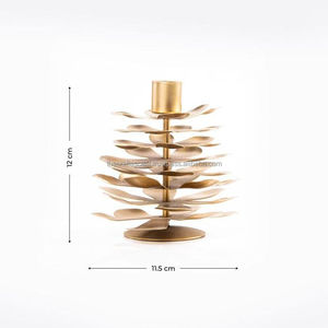 Gros personnalisé en laiton arbre bougeoir moderne à la main en métal doré bougeoir pour la maison et le jardin décoration bougeoir - Product Image 2