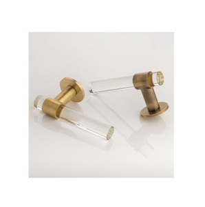 High Quality Acrylic Furniture Handles T-Bar <b>Gold</b> Crystal <b>Cabinet</b> Handles and <b>Knobs</b> Hardware Home Office Doors Acrylic Handle - Product Image 1