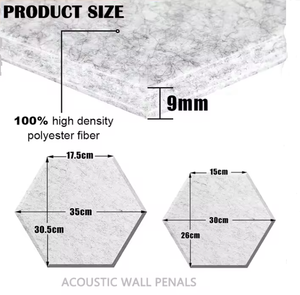 Panneaux Acoustiques Hexagonaux en Bois Massif MDF Insonorisants – Échantillons Gratuits, Conception Personnalisée pour Villas – Offre Spéciale - Product Image 1
