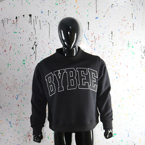 เสื้อสเวตเชิ้ตคอกลม Bybee สีดำ ทรงปกติ ยูนิเซ็กส์ ผ้าฝ้ายเฟรนช์เทอร์รี่ ลำลอง สำหรับฤดูใบไม้ร่วง CLUSH SPORTS - Product Image 4