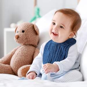 Bavoirs en mousseline de bambou 100% bambou, très absorbants et doux - Product Image 5