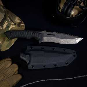 Kitchen Cooking Damascus Steel Straight <b>Back</b> Blade Serrated Edge Wood Handle OEM Outdoor Survival Knife - Product Image 4