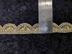Premium Womens Tussar Fabric Set In Cream Shade With Gold Zari Thread Embellishment For Designer Ethnic Dress Creation - Product Image 4