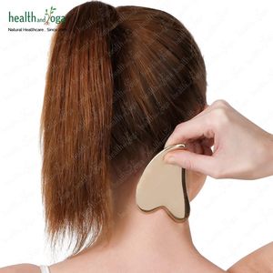 เครื่องมือขูดหน้าทองเหลือง HealthAndYoga BronzLove Kansa สำหรับนวดหน้า กระชับเนื้อเยื่ออ่อน และรักษารอยแผลเป็น - Product Image 4