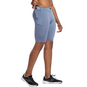 Shorts de compression personnalisés pour hommes, haute élasticité, séchage rapide, couleur unie, pour entraînement, course à pied et sport - Product Image 4