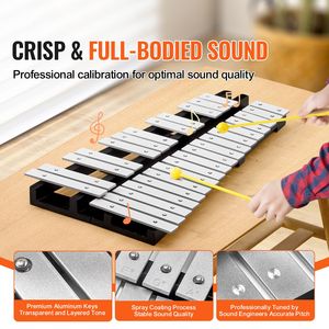 Kit professionnel de xylophone Glockenspiel à 30 notes avec mallettes pour instruments de percussion, baguettes de batterie et sac de transport pour enfants - Product Image 2