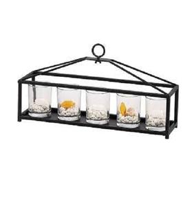 Bougeoir de décoration de table de la plus haute qualité à bas prix et au meilleur prix Verre nickelé 3 bougeoir de cheminée en verre - Product Image 3