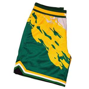 Custom Logo Basketball Shorts with Double-<b>Layer</b> Thick Mesh Fabric Cotton Style Cargo Solid Pattern Sublimation Printed Mesh - Product Image 6